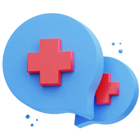 Medical Chat  3D Icon