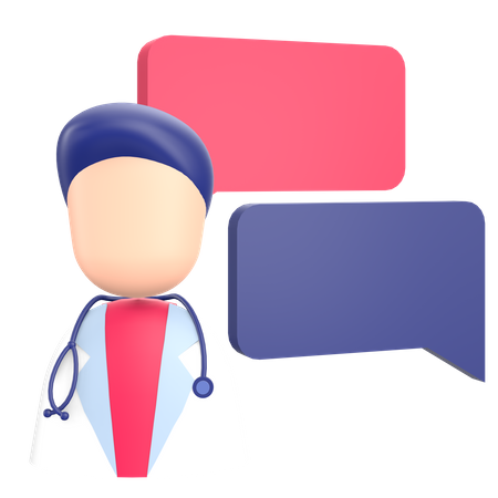 Medical Chat  3D Illustration