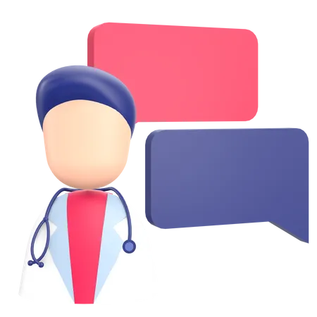 Medical Chat  3D Illustration