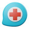 3d medical chat bubble logo