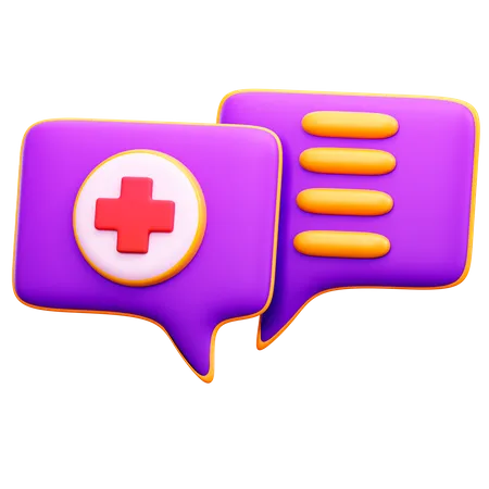 Medical Chat 3D Illustration