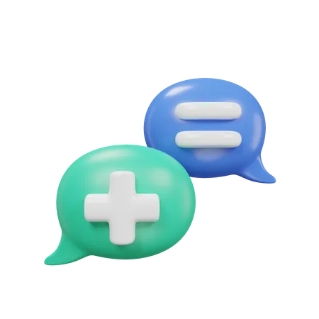 Medical Chat Icon 3 D Illustration Medical Assets 3D Icon