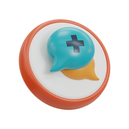 Medical Chat  3D Icon