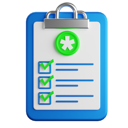 Medical Checklist  3D Icon