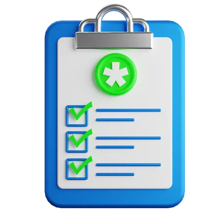 Medical Checklist  3D Icon