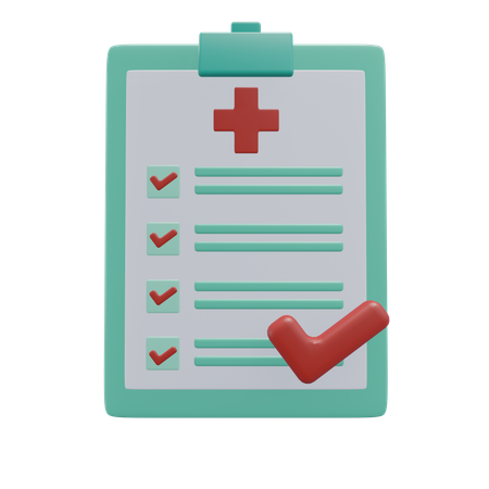 Medical Checkup Report  3D Icon