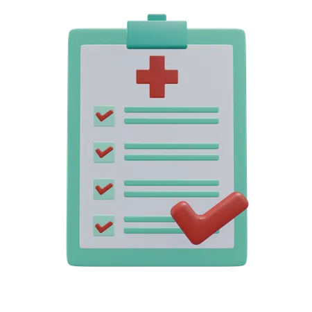 Medical Checkup Report  3D Icon