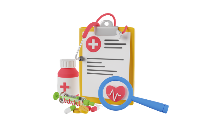 Medical checkup report  3D Icon