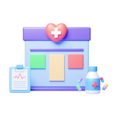 Medical Clinic  3D Icon