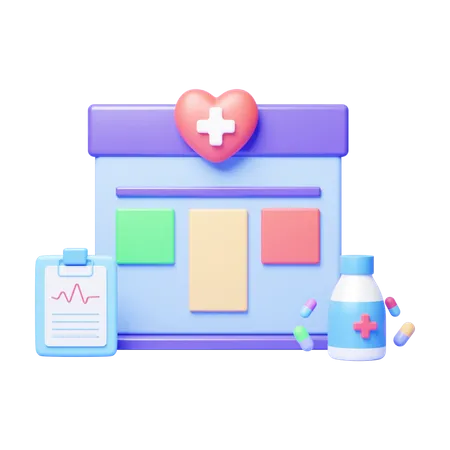 Medical Clinic  3D Icon