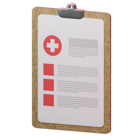 Medical Clipboard  3D Icon