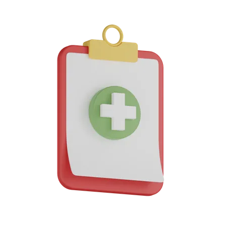 Medical Clipboard 3D Icon