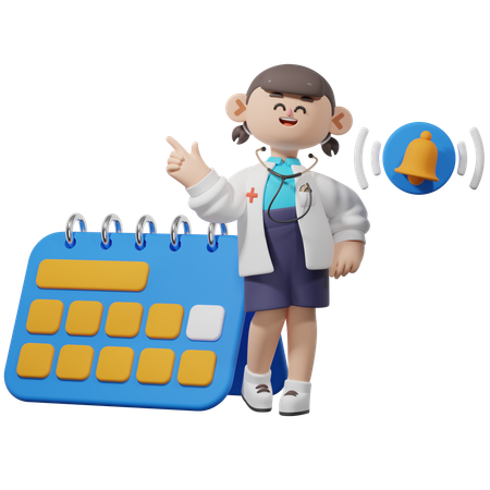 Medical Consultation Schedule Reminder  3D Icon