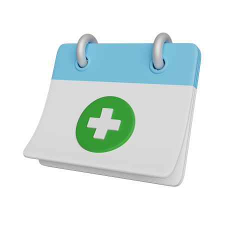 Medical Cross Calendar  3D Icon