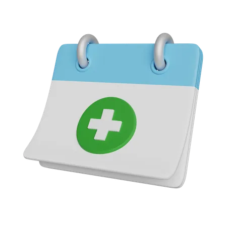 Medical Cross Calendar  3D Icon