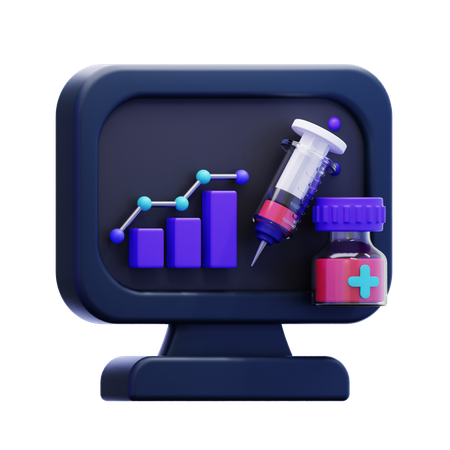 Medical Data  3D Icon