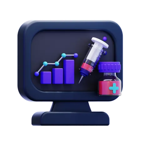 Medical Data  3D Icon