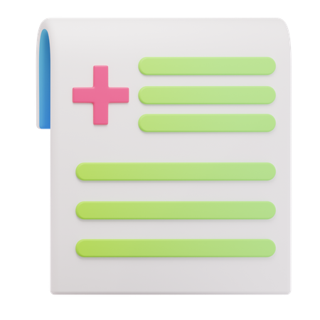 Medical Document  3D Icon