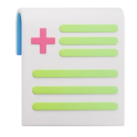 Medical Document  3D Icon