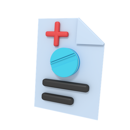 Medical Document  3D Icon