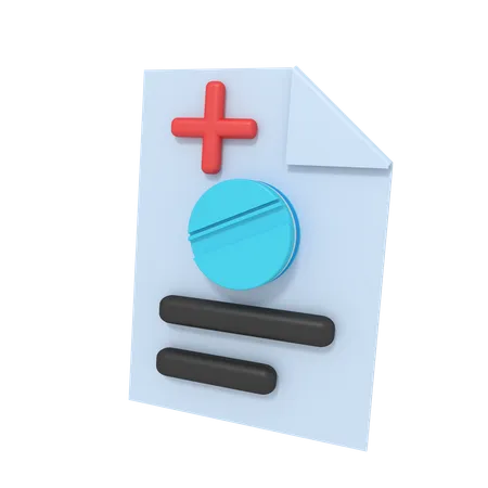 Medical Document  3D Icon