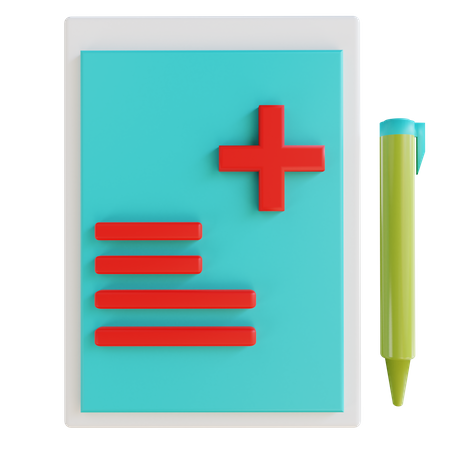 Medical Document  3D Icon