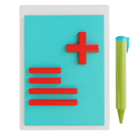 Medical Document 3D Icon