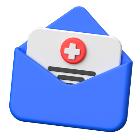 Medical email  3D Icon
