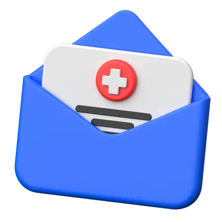 Medical email  3D Icon