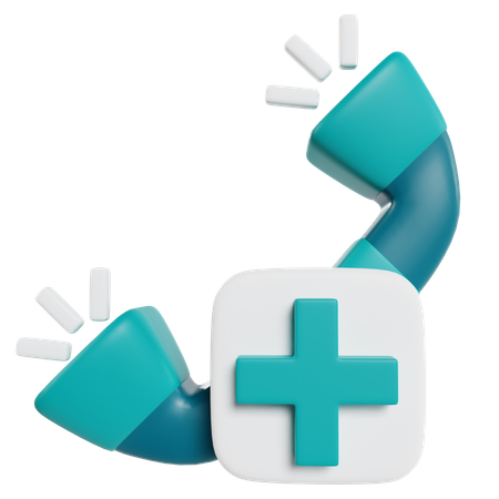 Medical Emergency Phone Icon  3D Icon