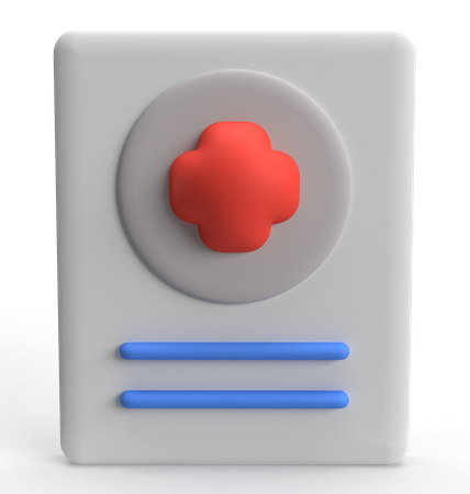 Medical File  3D Icon