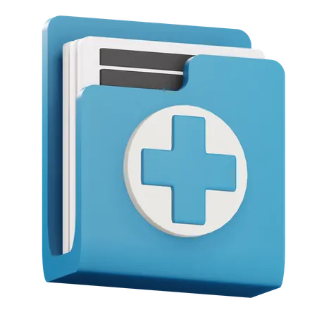 3 D Medical File Illustration With Transparetnt Background 3D Icon