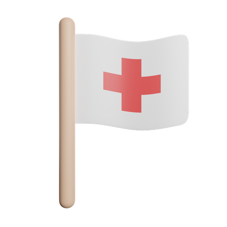 Medical Flag  3D Icon