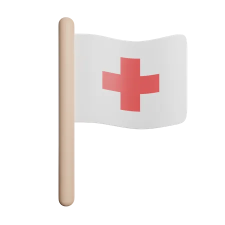 Medical Flag Sign 3D Icon