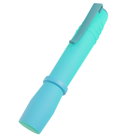 Medical Flashlight Pen 3D Illustration
