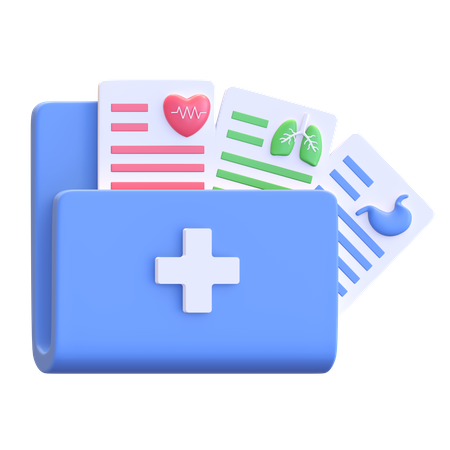 Medical Folder 3D Illustration