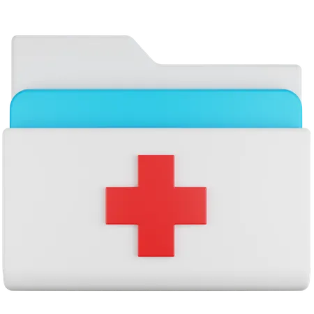 3 D Icon Illustration Medical Folder 3D Icon