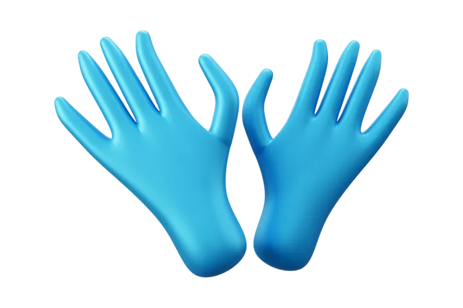Medical Gloves 3D Icon
