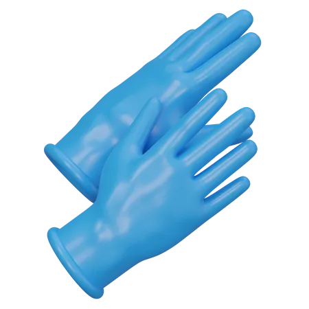 Medical Gloves 3D Icon