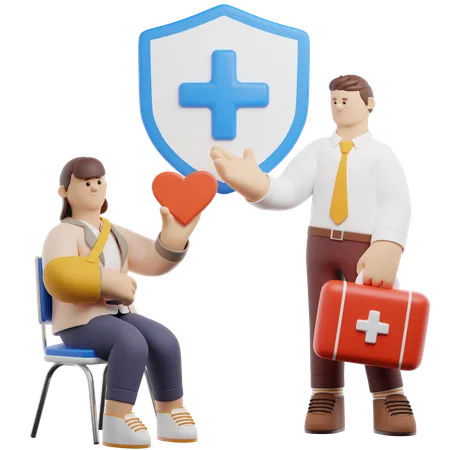 Medical Health Insurance  3D Illustration