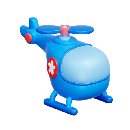 Medical Helicopter  3D Icon
