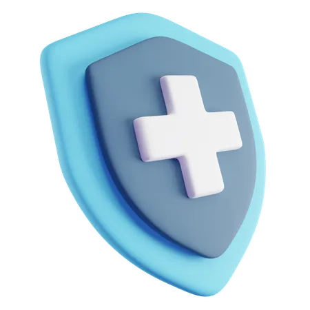 3 D Illustration Of Blue Medical Insurance 3D Icon
