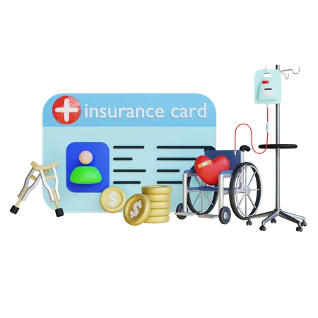 3 D Render Healthcare Insurance Illustration 3D Illustration