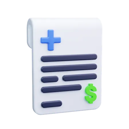 Medical Invoice  3D Icon