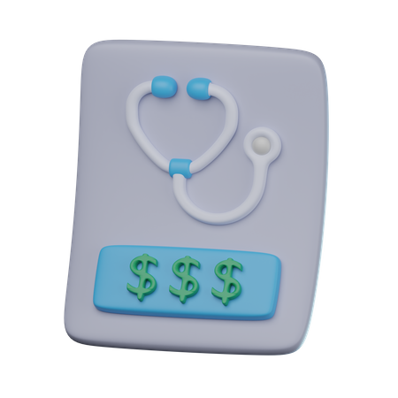 Medical Invoice 3D Icon