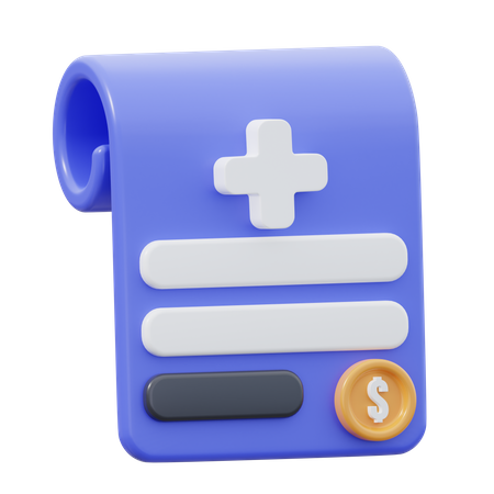 Medical Invoice  3D Icon