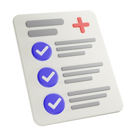 Medical List  3D Icon