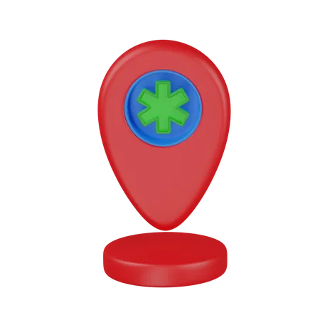 Medical Location  3D Icon