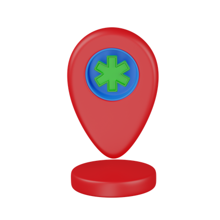 Medical Location  3D Icon