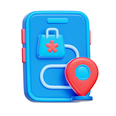 医療位置情報アプリ  3D Icon